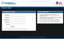 Tablet Screenshot of lgtv.hungama.com